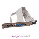 PCI Slot Header Serial DB9 Pin COM with Parallel DB25 Pin LPT Port Cable Bracket