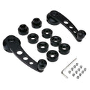 2pcs Aluminum Alloy Car Window Handle Winder Riser Replacement(Black)