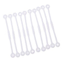 40pcs Tennis Squash Racket Vibration Dampeners Shock Absorber Strips White