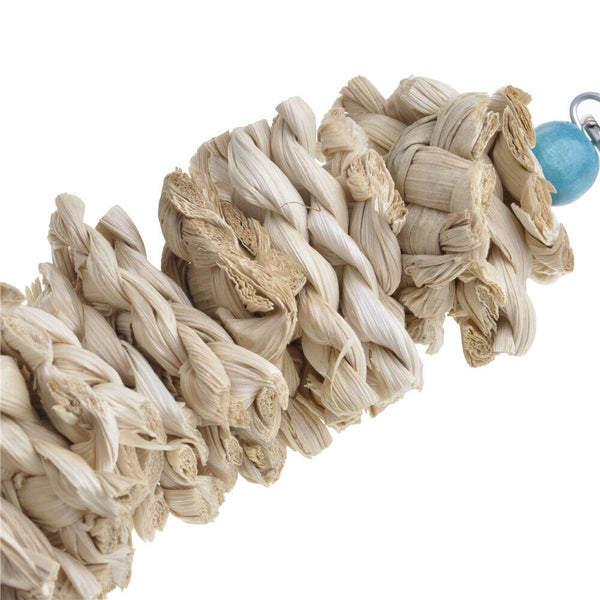 Parrot Bird Toys Chewing Bite Cage Hanging Bell Swing For Pet Birds Straw Toys