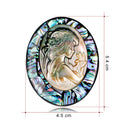 Natural Abalone Shell Cameo Brooch Pin  Banquet Weddings Brooch Bridal Gifts FT