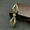 Nepal Workmanship Dorje Vajra Pestle Home Decor Bronze Antiqued Tibetan Buddhist