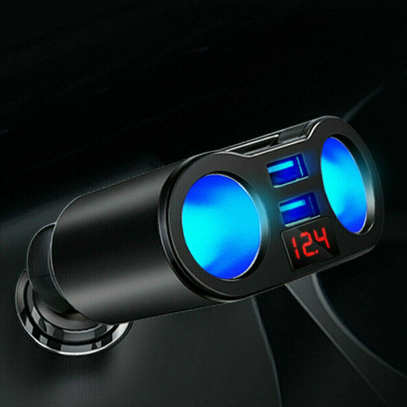 Accessories 12V-24V LED Display Multifunctional Dual USB Car Charger Universal