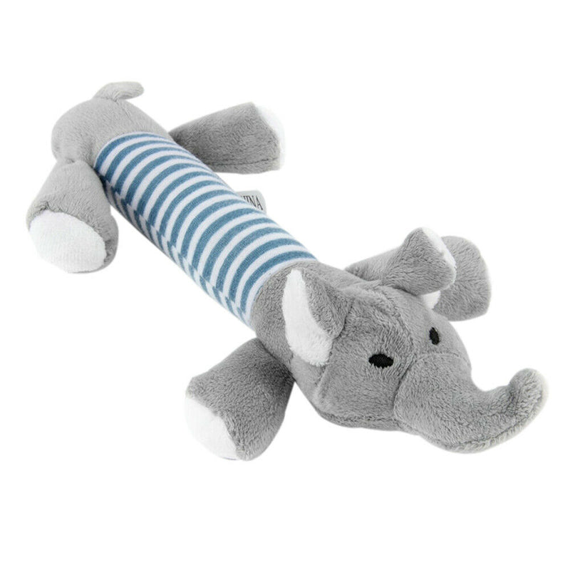 Pet Puppy Chew Squeaker Squeaky Plush Sound Ball For Dog-Elephant