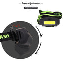 Outdoor Night Climbing COB LED Hat Clip Lights Black Headlight USB Charging Lamp