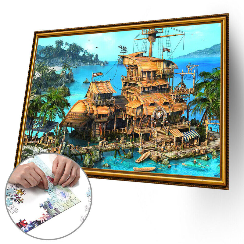 1000pcs DIY Pirate Home Jigsaw Puzzle Children Adults Assembling Picture