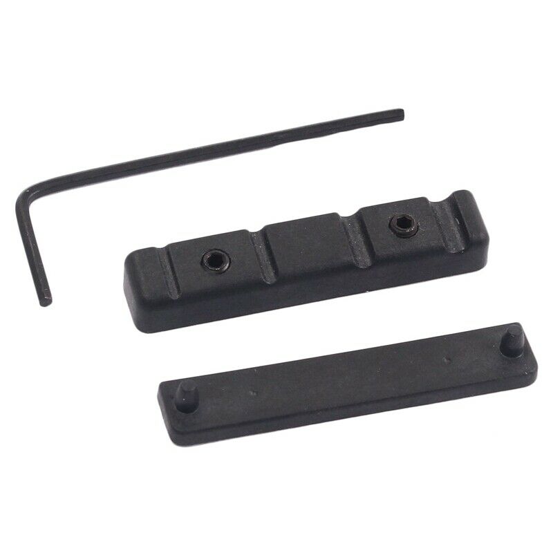Adjustable Pom Nut Slotted for 4 Strings Bass Guitar Replacement Parts Blac