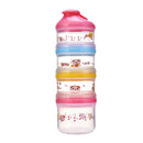 4 Layers Baby Milk Powder Formula Dispenser Food Container Storage Pink