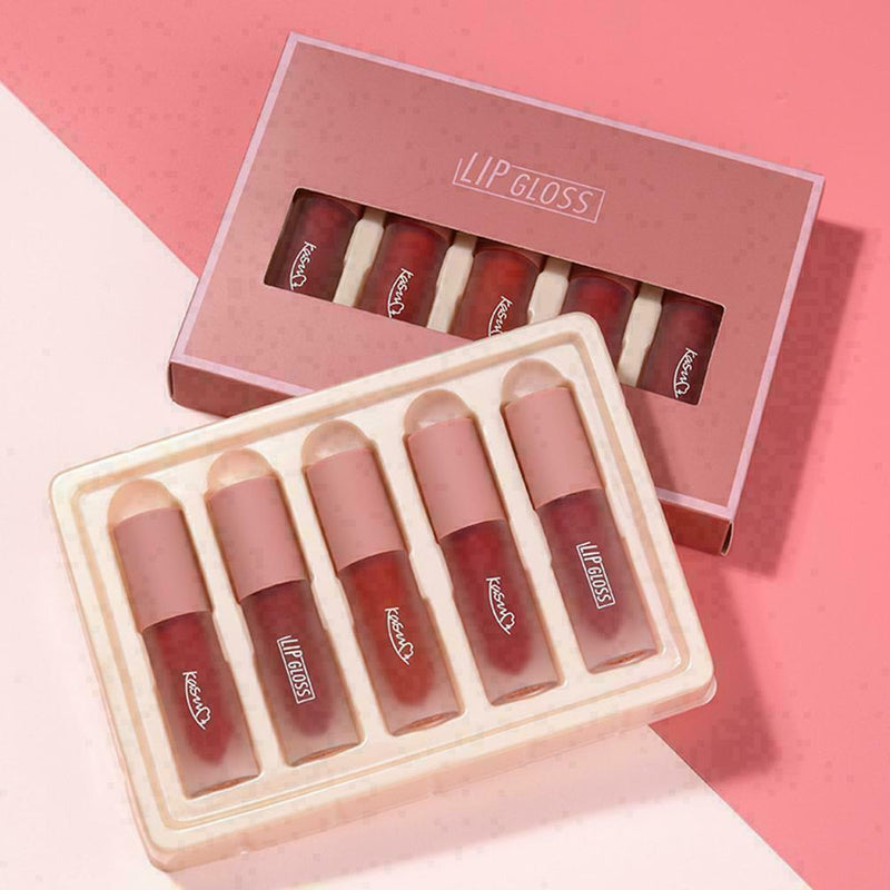 5PCS/Set Matte Liquid Lipstick Long Lasting Waterproof Lip Gloss Glaze  Fav B3O2
