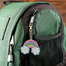 4pcs Rainbow Cat Key Chain 5D Special Shaped Diamond Painting Cross Stitch A