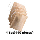 400x Empty Tea Filter Bags w/ Drawstring for Loose Tea Safe & Natural 7x5cm