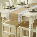 Table Runner Jute Canvas Lace Table Decoration Mat 30 x 275cm J2Y2