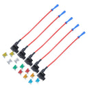 12 Pieces Car Truck Boat 5A-30A Mini Fuses with Add-a-circuit Fuse Holders