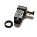 10x Right Angle 2.1x5.5mm 2.1mm DC Power Male Plug Soldering Connector Black FT