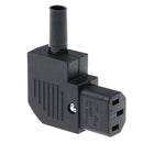 Durable IEC C13 right angle rewirable connector 3 pin female power plug so Kw