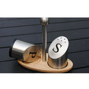 Stainless Steel Salt and Pepper Shaker Spice Container Set with Stand Tray