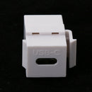 5Pieces Wall Plate Keystone Jack USB C Type C Female/Female, Coupler Type, White