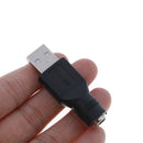 2Pcs USB female to 5.5mm x 2.1mm female DC power converter charger adapter W Bj