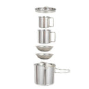 Camping Tableware Hiking Hanging Pot Kettle Tea Compact Campfire Cups Plates