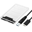 Transparent 2.5 inch HDD SSD Case Box SATA to USB 3.0 Hard Drive Enclosure A
