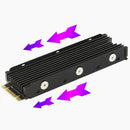 2 Pieces Aluminum Heatsink Black PCIe NVMe M.2 2280 SSD Silicone Thermal Pad