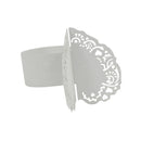 50pcs Love Shape Napkin Buckle Serviette Ring Decor Table Dinner Party White