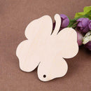 10pcs Four-leaf Clovers Wood Ornament DIY Craft Home Party Hanging Decor