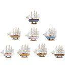 Nautical Wooden Sailboat Boat Bookshelf Home Party Decorative Craft 14cm