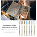 10pcs Erasable Metallic Pen DIY Paint Graffiti 10 Color Student Stationery