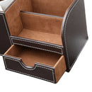 1pcs PU Leather Multi-function Desk Stationery Organizer Storage Box Pen/Pe