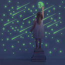 3 Set Glow In The Dark Wall Stickers Space Stars and Planets Luminous Removable