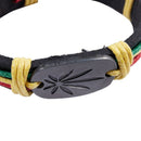 Rasta Jamaica Reggae Leather Bracelet W7G4