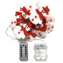 Christmas Bedroom Decorative Lights Cute Plush Snowman LED String Lights A