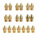 19PCS Brass Extruder Nozzle Print Head For MK8 Makerbot Reprap Printer To MNW