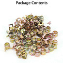 50x 1/4" 6mm Spring Steel Clip Fuel Oil Line Rubber Vacuum Hose Clamp Tool Kit D