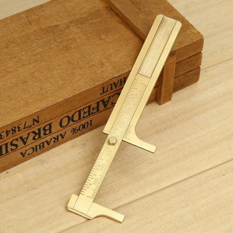 Measurement Tool Pocket 80mm Mini Brass Sliding Gauge Vernier Calip A