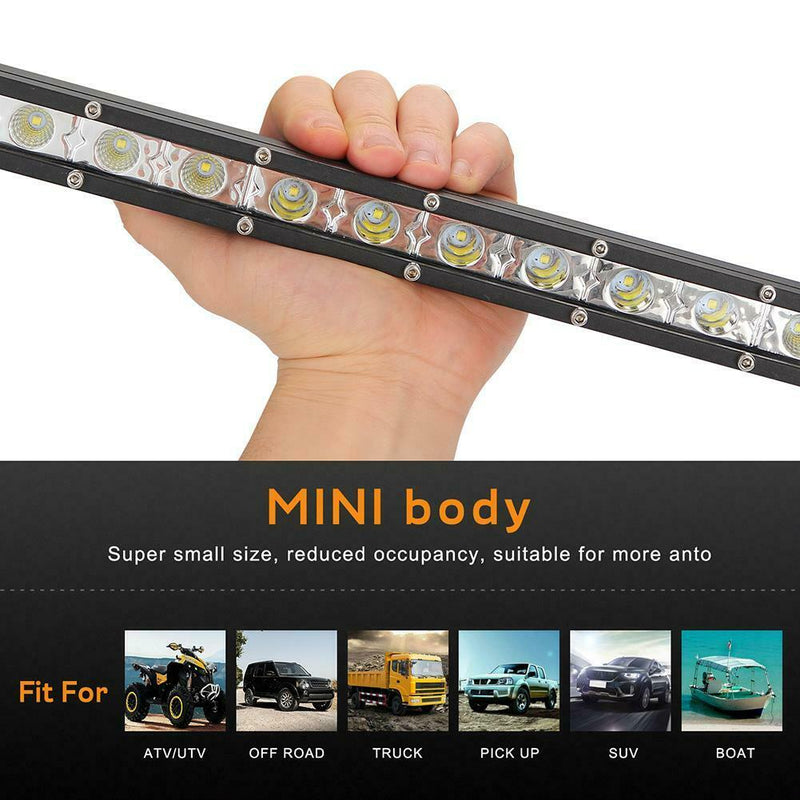 14 Inch 36W LED Work Light Bar Ultra Thin Waterproof Offroad Driving Lamp A