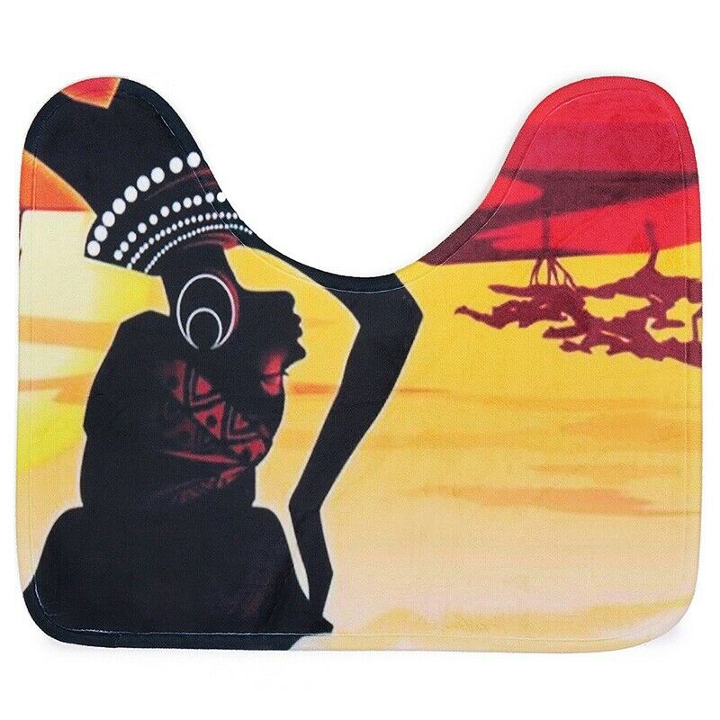 3Pcs/Set Print Non Slip Toilet Bathroom Pad Character Landscape Absorbent P R9N5