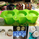 2 Pcs Set Flowerpot Silicone Mold 3 in 1 DIY Cement Pot Making Mold Manual