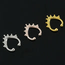 Faux Non Piercing Beaded Heart SEPTUM Nose ClipOn Hanger RINGS Stud Color:A Z5C7