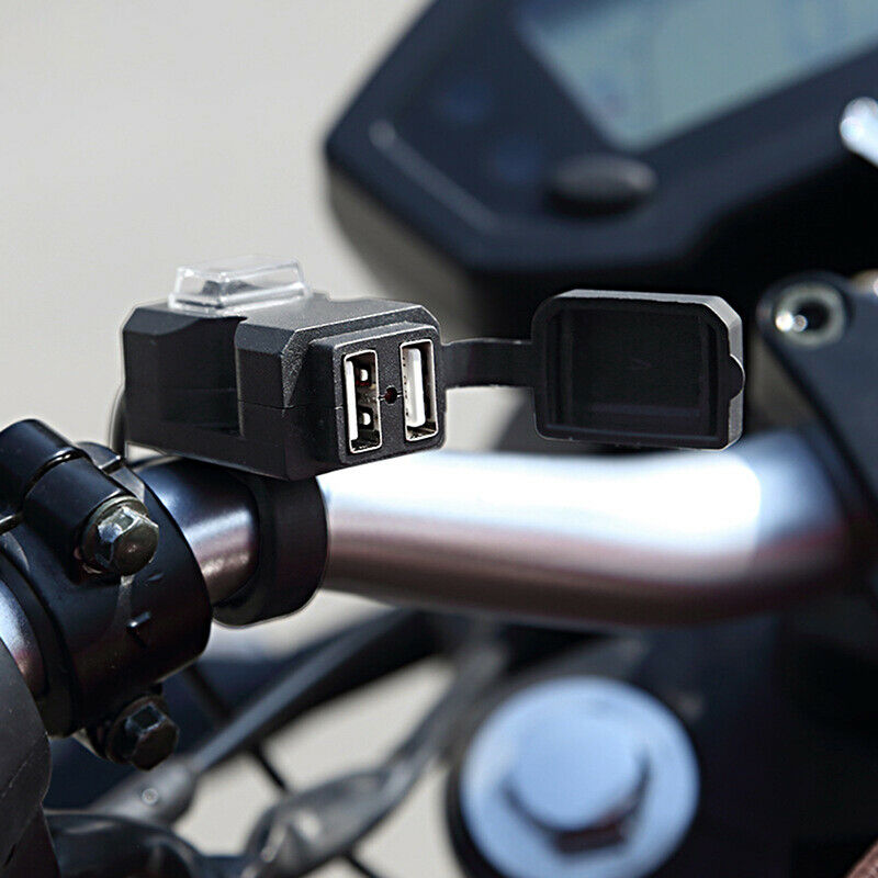 Universal USB Motorcycle Charger Waterproof Dual USB 12V Power Supply Adap OZ