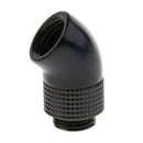 G1/4'' Thread 45Degree Rotary PC Water Cooling Tube Connector Fitting Black