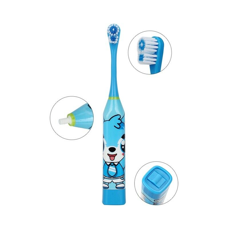 Azdent Children Electric Toothbrush Cartoon Pattern Double-Sided Tooth Brus G1J5