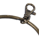 Bronze Tone Carabiner Prisoner Keyring 10 Loops Key Chain Ring 7.6cm
