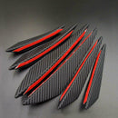 6pcs Carbon Fiber Auto Front Bumper Fins Spoiler Canards Refit Car Accessories