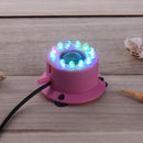 12SMD LED Light Aquarium Underwater Fish Tank Air Curtain Pump Bubble Stone Disk