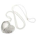 Jewelry Crystal Heart with Pendant Chain USB Flash Drive 2.0 Necklace Memor W6A4