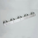 Chrome Double-deck 5 Hook Wall Hanger Coat Hat Towel Rack Bathroom Bedroom
