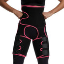 Womens 3-in-1 Thigh Shaper Underbust Girdle Belt Exercise Body Shaper Pink - M