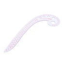 11.8" Long Comma Shaped Plastic Transparent French Curve Ruler Spl`US
